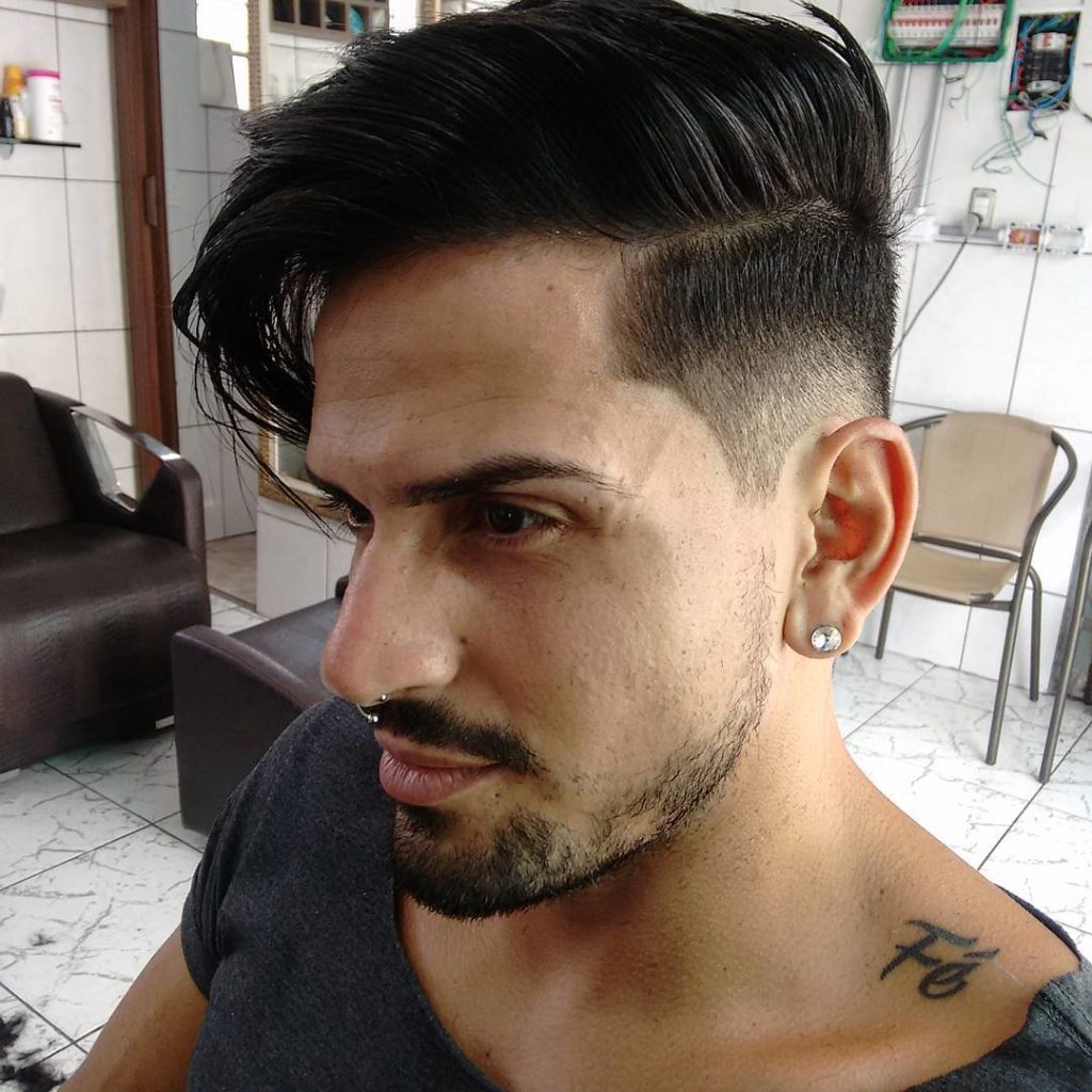 combover sobre fade fundido peinado combover un poco mas largo