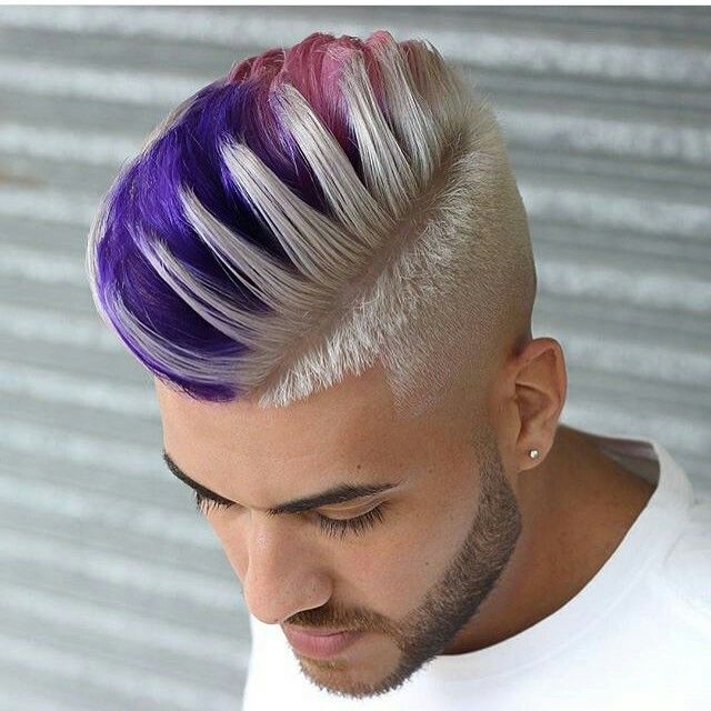 Varios colores en cabello de hombre 