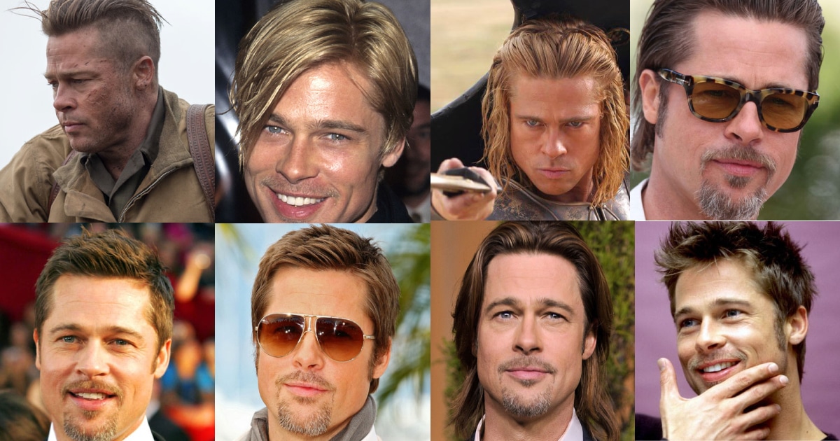 Brad-Pitt-cortes-de-pelo-largos-y-cortos