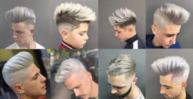 Cabello color gris plateado en hombres o Blancos cenizos