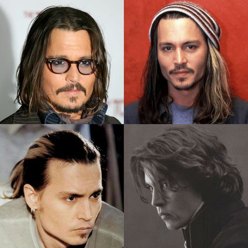 pelo largo Johnny Depp